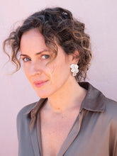 Cargar imagen en el visor de la galería, PENDIENTES VIOLETA PLATA