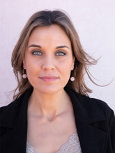 Cargar imagen en el visor de la galería, PENDIENTES CIRA CUARZO ROSA ORO