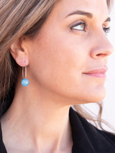 Cargar imagen en el visor de la galería, PENDIENTES CIRA AZUL PLATA