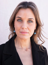 Cargar imagen en el visor de la galería, PENDIENTES CIRA AZUL PLATA