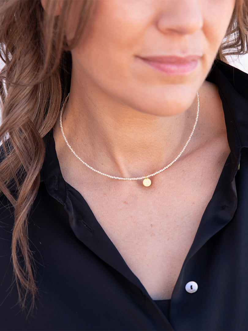 COLLAR ENARA BEIG ORO