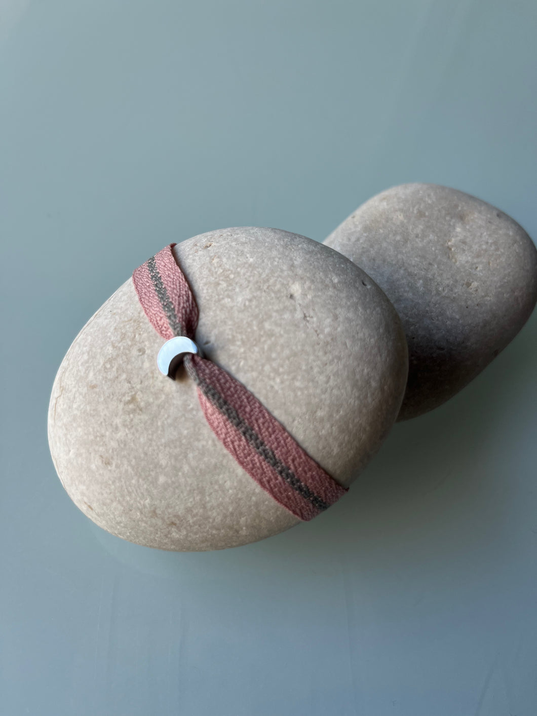 PULSERA CHANTAL ROSA LUNA PLATA