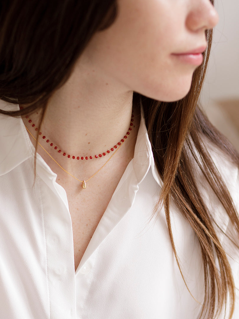 COLLAR MIA GRANATE DOBLE